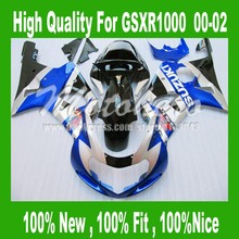 ABS Fairing Kit For SUZUKI GSXR 1000 00 01 02 GSX-R1000 blue silver black GSX R1000 GSXR1000 2000 2001 2002 Fairings part #332G 2024 - buy cheap