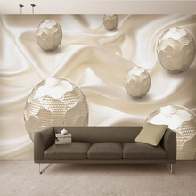 Custom Photo Murals 3D Stereoscopic Ball TV  Background Wall Decoration Painting Modern Art Living Room Silk Non-woven Wallpaper 2024 - buy cheap