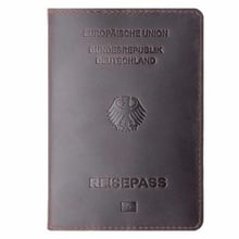 Funda de pasaporte de cuero genuino de alta calidad para hombre y mujer, funda de Viaje Unisex de Crazy Horse, de Alemania, soporte para Passpor Deutschland, como regalo 2024 - compra barato