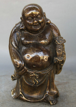 Экспресс-доставка USPS в США s1971 8 "Китайский Буддизм Медь благоприятный RU Yi счастливым смехом статуи Будды Майтреи 2024 - купить недорого