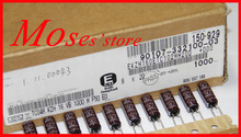 Novo capacitor eletrolítico ncc original, capacitor, capacitância, radial, 8x20mm, 16v, 1000uf, 10v, 100% mm 2024 - compre barato