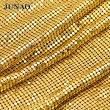 Отделка из металлической ленты JUNAO, 45 х 120 см, золотого и серебряного цвета, сетчатая ткань со стразами листов, для шитья, с кристаллами, лента аппликация со стразами для сексуального платья 2024 - купить недорого