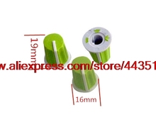 50pcs green Half axle potentiometer Rubber knob / indicator 90 degree / mixer / appliance / instrument adjustment knob/16*19mm 2024 - buy cheap