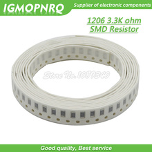 100PCS chip de resistor SMD Resistor 1206 1% 3.3K ohm 0.25W 1/4W 3K3 332 IGMOPNRQ 2024 - compre barato