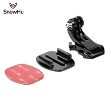 SnowHu-accesorios para Gopro J, soporte de hebilla de gancho + pegatina adhesiva 3M + montaje de superficie plana para GoPro Hero 9, 8, 7, 6, 5, 4, SJ4000, GP57 2024 - compra barato