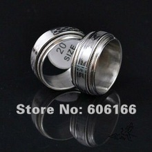 30x 10mm Silver Tone Spinner Band Ring Stainless Steel Rings Fashion Jewelry 2022 - buy cheap