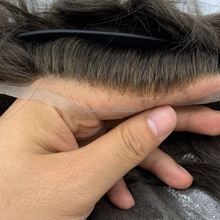 Волосы для мужчин Q6 стиль Мужские волосы системы шнурка волос системы натуральные волосы remy 2024 - купить недорого