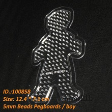 100858 Pegboards для мальчиков, 5 мм перлер, Хама, бисер, узор-прозрачный Peg Board + бесплатная доставка 2024 - купить недорого