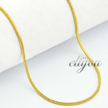 ¡Nuevo envío gratis! Collar de serpiente de 1mm de Color amarillo dorado con cadena de eslabones joyería de moda regalo joyería de oro DJN20 2024 - compra barato