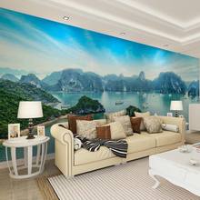 Large Home Decor Wall Papers 3D Nature Island Lake Photo Wall Paper Mural Living Room Bedroom Self Adhesive Vinyl/Silk Wallpaper 2024 - buy cheap
