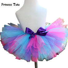 Handmade Princess Tutu Skirt Girl Kids Rainbow Tutu Baby Tulle Skirt Birthday Party Dance Tutus Pettiskirts Fluffy Girls Skirts 2024 - buy cheap