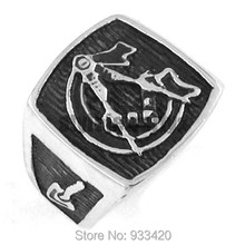 Free shipping! Classic Masonic Ring Stainless Steel Jewelry Freemasonry Symbol Masonic Ring SWR0163 2024 - buy cheap