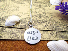 3pcs/lot Fashion stainless steel necklace "carpe diem" Charms Pendant necklace Jewelry Gift more style for choosing 2024 - buy cheap