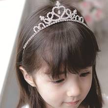 Children Girls Glitter Rhinestone Crown Hairgrip Princess Bow Small Hairpin Mini Tiara Hair Comb Clips Women Wedding Party Favor 2024 - buy cheap