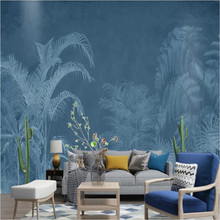 Custom Mural Wallpaper Hd Nordic Tropical Plants Background Wall 2024 - buy cheap