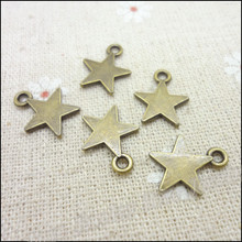 200 piezas dijes de estrella de cinco puntas de bronce antiguo aleación de Zinc ajuste pulsera collar DIY accesorios de joyería de Metal 2024 - compra barato