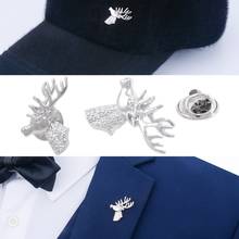 SAVOYSHI Silver plated Deer Men Lapel Pin Brooches Pins Fine Gift for Mens/Ladies Brooches Collar Pins Party Engagement Jewelry 2024 - buy cheap
