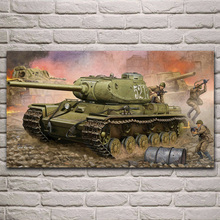 Tela de tanque de batalla pesado, postes de pared, imagen artística para el hogar, decoración de sala de estar KH703, WW2, soviético t34 85 2024 - compra barato