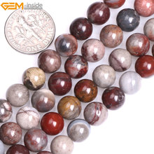 8mm 10mm redondo natural vermelho escuro fantasia jaspers estilosos para fazer cordão de joias 15 "pulseira diy pedra interna 2024 - compre barato