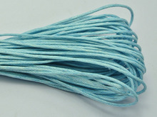 100 Meters Sky Blue Waxed Cotton Beading Cord 1mm for Bracelet Necklace 2024 - buy cheap
