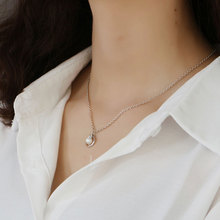 Элегантное качественное серебряное ювелирное изделие 925 пробы, модное милое ожерелье с круглым жемчугом из США, цепочка из стерлингового серебра 925 пробы для женщин 2024 - купить недорого