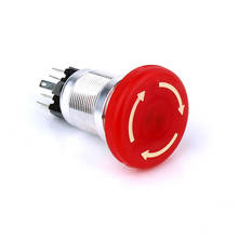 22mm red mushroom emergency stop momentary small lot IP67 22mm push button switch plastic 22mm switch 2024 - buy cheap