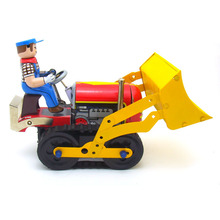 Brinquedo de coleção para adultos, trator de estanho de metal, coleção retrô, veículo para construção, brinquedo vintage 2024 - compre barato