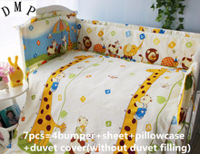 6/7pcs Baby bedding set protetor de berco cot set Bed Sheet Cot Bumpers Duvet Cover ,120*60/120*70cm 2024 - buy cheap