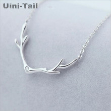 Uini-tail-collar clásico de Plata de Ley 925 con forma de cornamenta, joyería sencilla y fresca, venta al por mayor, GN326 2024 - compra barato