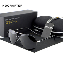 HDCRAFTER-gafas de sol Vintage de gran tamaño para hombre, lentes polarizadas de diseñador de marca, para conducir 2024 - compra barato