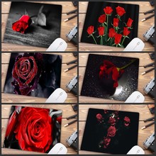 Mairuige большая акция красные розы с черными индивидуальными игровой коврик для мыши для ноутбука Размер для 180x220x2 мм маленький коврик для мыши 2024 - купить недорого