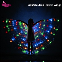 Ruoru Child Led Isis Wings with Stick Belly Dance Accessories Led Wings Kids girls white Led Isis Wings Stage Performance Props 2024 - buy cheap