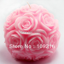 wholesale!!! New Style 3D 9.6*8.6cm Rose Ball (LZ0092)  Silicone Handmade Candle/Soap Mold Crafts DIY Mold 2024 - buy cheap