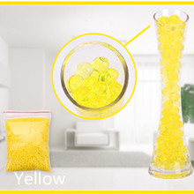 Yellow Crystal Soil 1000 Pieces Magic Mud Water Beads Pearl Grow Jelly Balls Wedding Home Decoration Crafts Events Supplies 2024 - buy cheap