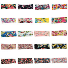 New Baby Girl Cotton Blend Flower Headband Children Turban Headwrap Printing Flower Infant Hair Band Cute Birthday Gift 2024 - buy cheap