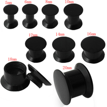 Ear gauges black acrylic Internally screw flesh tunnel ear plug ear expander body jewelry mix 9 size 72pcs piercing plugs 2024 - buy cheap