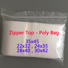 Sacolas de plástico zip-lock para guardar roupas, transparente, com zíper e lacre 2024 - compre barato