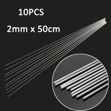 10pcs 2mm*500mm Low Temperature Aluminum Magnesium Silver Wire Welding Rod 2024 - buy cheap