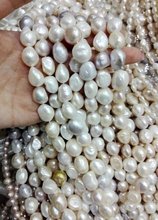 Una hebra perla Real cuenta 12x14mm blanco rosa púrpura perla mixta barroca perla Natural de agua dulce perlas sueltas 35cm / 15 pulgadas 2024 - compra barato