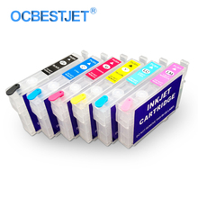 6Colors/Set T0781-T0786 Refillable Ink Cartridge With Chip For Epson Stylus Photo R260 R280 R380 RX580 RX595 RX680 Artisan 50 2024 - buy cheap