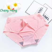 CHENG HENG Mid-waist One-Piece Ladies Ice Silk Seamless Underwear Full Cotton Pants Than Cotton Comfortable Female Briefs 2024 - buy cheap