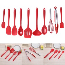 Silicone Cooking Utensil Set Spatula Soup Spoon Brush Ladle Pasta Colander Non-stick Cookware Kitchen Tools 2024 - buy cheap