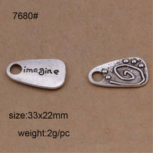25pcs Antique Silver Imagine letter Charms pendants Fit DIY Fitness Necklace Jewelry Braceklet Making 2024 - buy cheap