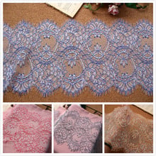 High Quality Cut Line Two-color Eyelash Lace Fabric DIY Clothing Dress Long Skirt Home Accessories Width 23cm 3Ms/lot 2024 - buy cheap