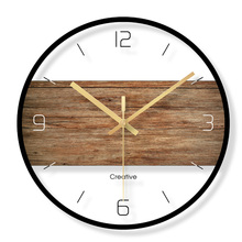 Silent Wall Clock Vintage Retro Modern Design Simple Wooden Wall Clocks Bedroom Home Decor Hanging Watch timer 2018 2024 - buy cheap