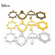 BoYuTe Wholesale Metal Alloy Anchor/Rudder/Umbrella/Snowflake Pendant Blanks Tray Bezel DIY Hand Made Jewelry Accessories 2024 - buy cheap