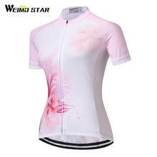 Weimostar Pink Cycling Jersey Shirt Women Summer Short Sleeve Cycling Clothing Breathable Bike Jersey mtb Bicycle Wear Clothes 2024 - buy cheap