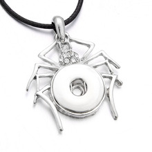 Wholesale Snap Jewelry Snap Button Necklace Spider Pendant Necklace fit 18mm 20mm Snaps Button 2024 - buy cheap