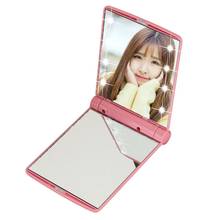 Amazing Makeup Cosmetic Folding Portable Compact Pocket Mirror with 8 LED Lights Lamps F23X10 2024 - buy cheap