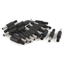 IMC Hot 20 Pcs Black 2.5mm x 5.5mm DC Power Male Plug Jack Adapter 2024 - buy cheap